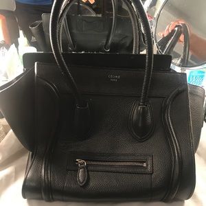 Black Celine Mini luggage